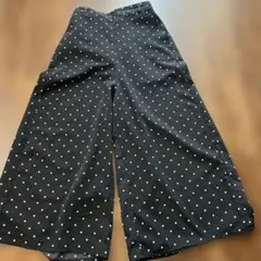 ブラックドットガウチョパンツ