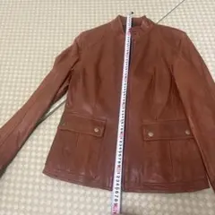 ブラウンレザージャケット レディース