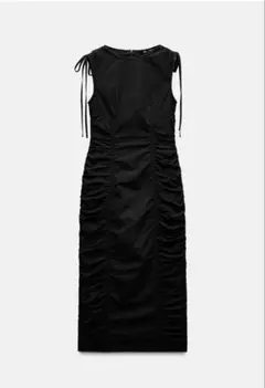 【新品未使用】ZARAブラック ノースリーブ ワンピースXS