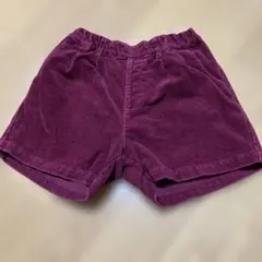 コーデュロイ パープル ショートパンツ