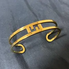 《中古》FENDI フェンディ ブレスレット オートロック バングル