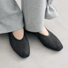 新品 mystic シャイニーチュールパンプス ブラック 36(22.5)のサムネイル