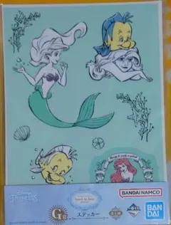 ディズニープリンセス　１番くじ　G賞ステッカー　リトル·マーメイド