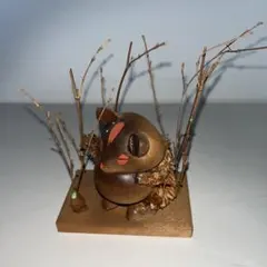木製 たぬき 置物 飾り物