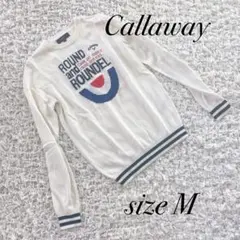 美品✩.*˚キャロウェイ Callaway ロゴニット セーター ゴルフ