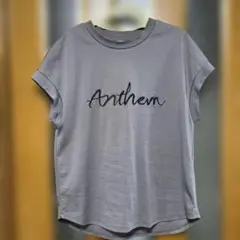 Anthem 刺繍ロゴ 半袖Tシャツ グレーのサムネイル
