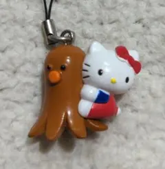 平成レトロ HELLO KITTY 伊藤ハム マスコット付きストラップのサムネイル