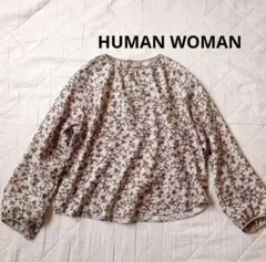 美品　HUMAN WOMAN　花柄ブラウス　プルオーバー　ヒューマンウーマンのサムネイル
