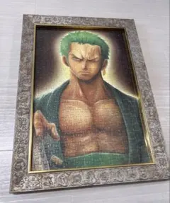 【美品】ゾロ ジグソーパズル 完成品 フレーム付き｜ワンピース