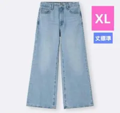 GU　バギーフレアデニム　XLサイズ　丈標準 ライトブルーのサムネイル