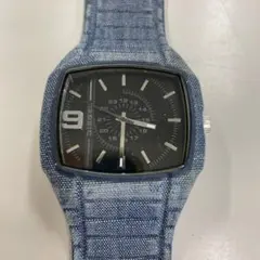 DIESEL デニム風 スクエア腕時計