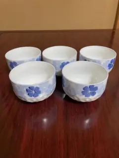 湯呑み 花柄 永峰 5客