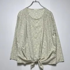 シューラルー 小花柄 総柄 ブラウス L フェミニン 上品 綺麗め 2WAY