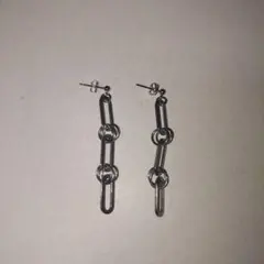 ハンドメイド　ピアス　両耳　サージカルステンレス