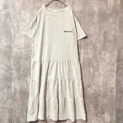 しまむら　tal. by yumi ロゴ刺繍　ロング　ワンピース　フレアのサムネイル