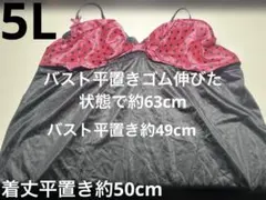 新品 5L ニッセン キャミソール 水玉 フリル 透け感ありのサムネイル