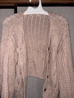 NICE CLAUP ベージュカーディガン ニット