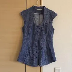 ZARA WOMAN ノースリーブストライプシャツ S