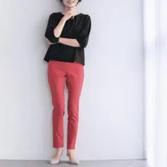 DHC ユースフル・綿サテンパンツ ピンク系 7号 細見えのサムネイル