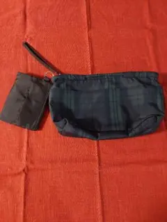 無印良品 バッグインバッグ　 ダークグリーンタータンチェック柄