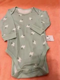 UNIQLO♡未使用♡ミントグリーン×子羊プリントロンパース 70