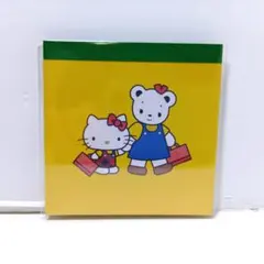 ハローキティ　✕　ファミリア　初コラボ　メモ帳　黄色　familiar