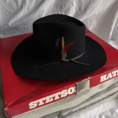 미품 STETSON 스테트슨 3X 퍼펠트 웨스턴 모자 블랙