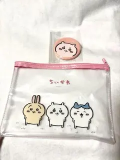 ちいかわ コンパクトミラー 鏡 ビニールポーチ ポーチのサムネイル