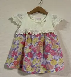 美品　メゾピアノ　チュニック　花柄　レース　110サイズ