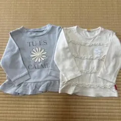 【美品】Mou Jon Jon トレーナー　90 女の子　2枚セット