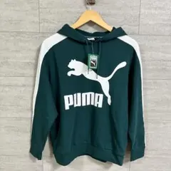 PUMA プーマ パーカー Sサイズ ショート丈 緑　新品