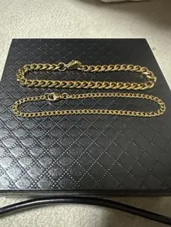 ゴールドチェーンブレスレット 喜平ブレス6面ダブルセット