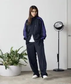 adidas アディダス ブラック/パープル ジャージ