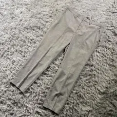 GU グレンチェック テーパードパンツ センタープレス スラックス S