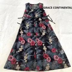 美品✨グレースコンチネンタル　ワンピース　ロング　刺繍　花柄　チュール　36 チュールフラワー刺繍ワンピース / GRACE CONTINENTAL | GRACE