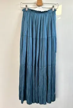 未使用★spick&span ブルー　プリーツスカート