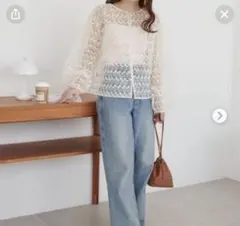 DISCOAT オーガンジー刺繍ブラウスのサムネイル