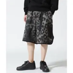 Y-3／FLEECE FOOTBALL SHORTS／レオパードフリースショートのサムネイル