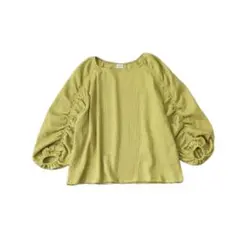 green label relaxing ブラウスライクシャーリングプルオーバー