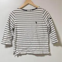 U.S. POLO ASSN. ストライプ柄 7分袖トップス