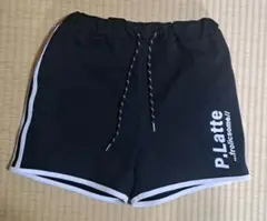 PINK-Latte 子供用(女の子)黒 ハーフパンツ 中古