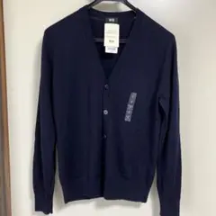 UNIQLO エクストラファインメリノウール カーディガン S ネイビー