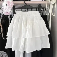 フリルスカート 白 レース