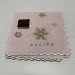 CELINE 雪の結晶デザイン ハンカチ