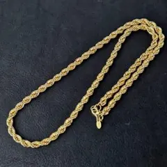 美品✨️モネ Monet ツイスト ロープ ネックレス ゴールド 刻印のサムネイル