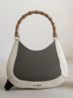【値下げ】Guy Laroche バンブーハンドル ハンドバッグ　牛革