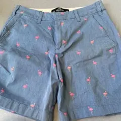 Hollisterフラミンゴ刺繍入りショートパンツのサムネイル