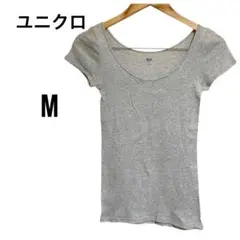 ✨タグ無し未着用✨ユニクロ　スーピマコットン 半袖Tシャツ グレー M