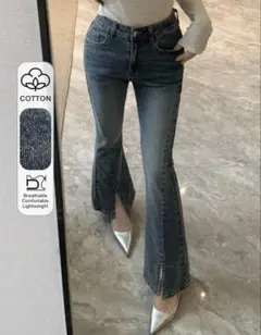 マイクロフレア　フレアパンツ　SHEIN
