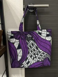 アフリカ布　大きめトートバック